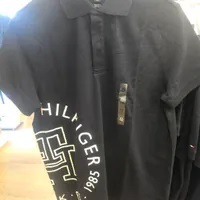 [S] TOMMY HILFIGER MEN'S CRAFTED LOGO REGULAR FIT POLO SHORT SLEEVE T-SHIRT,NAVY, 78JA957-410 (STH736)