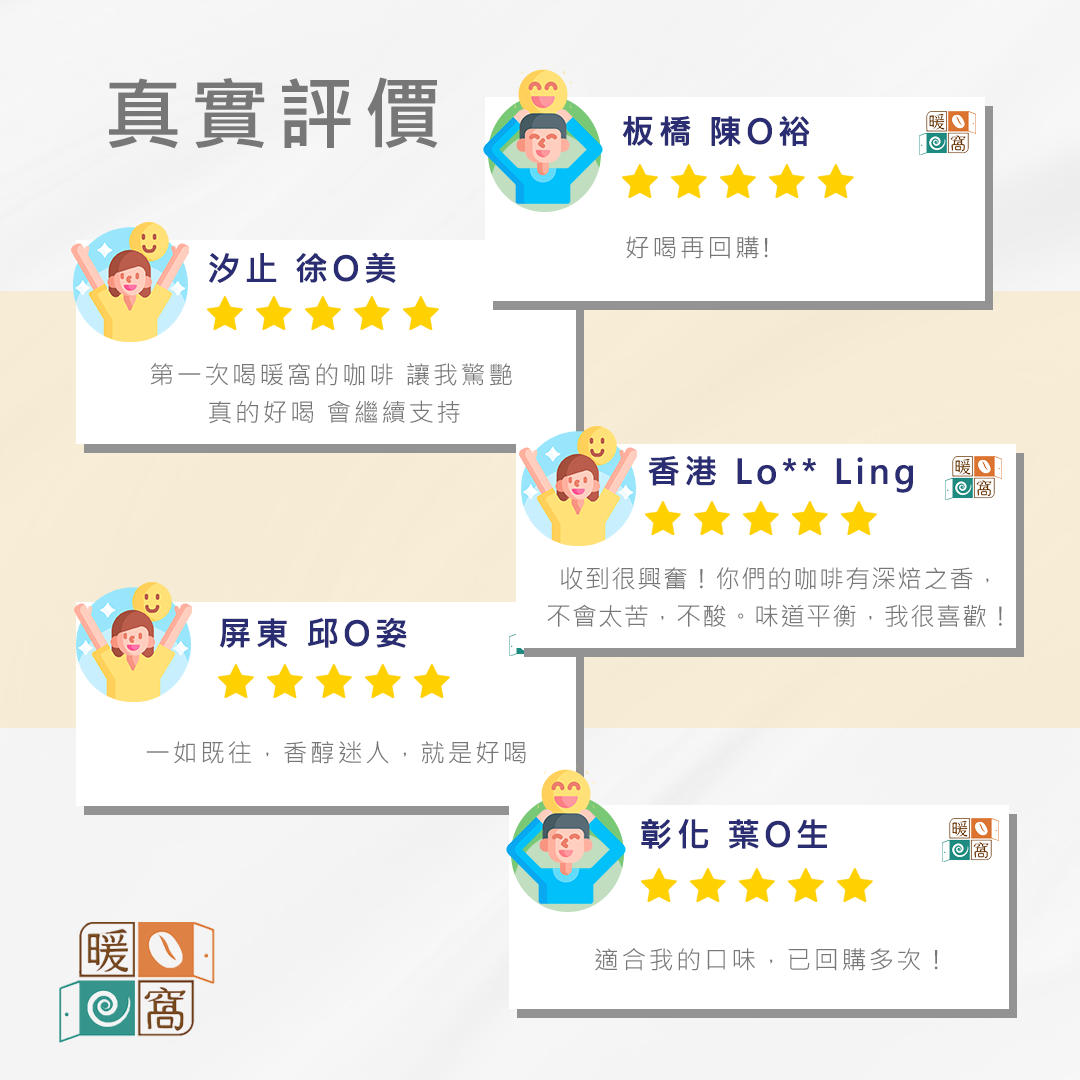 淺中焙｜衣索比亞 西達摩 日曬處理法 濾掛耳咖啡包｜暖窩咖啡