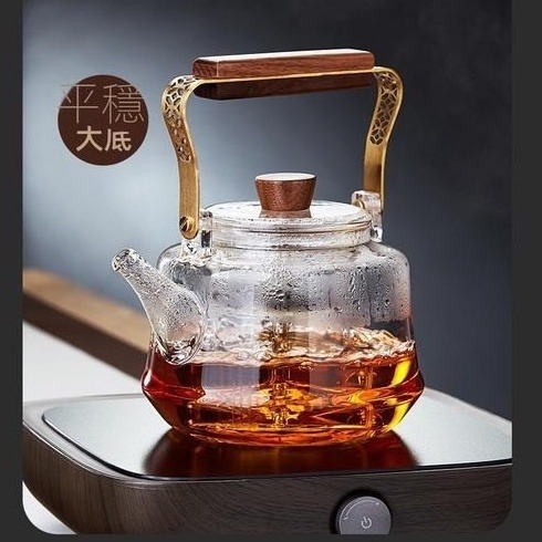 鋼把紅檀木提梁壺