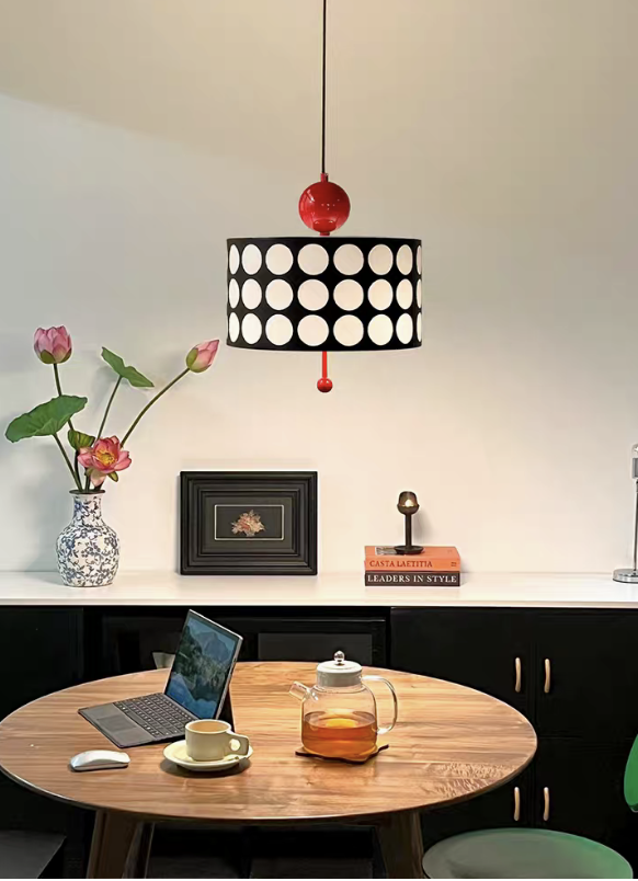 燈姬 波點吊燈 (紅色球-暖光, 7kg)