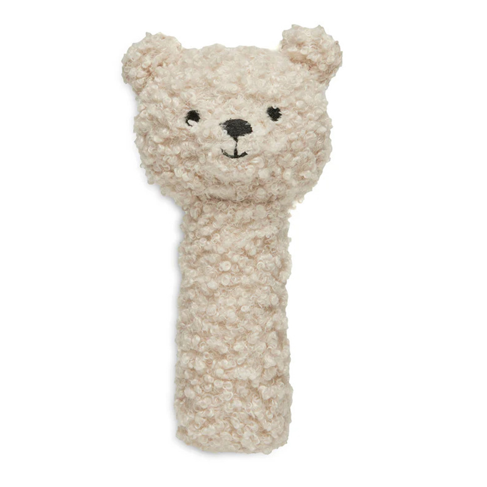 荷蘭Jollein 泰迪熊手搖鈴-Naturel／福利品