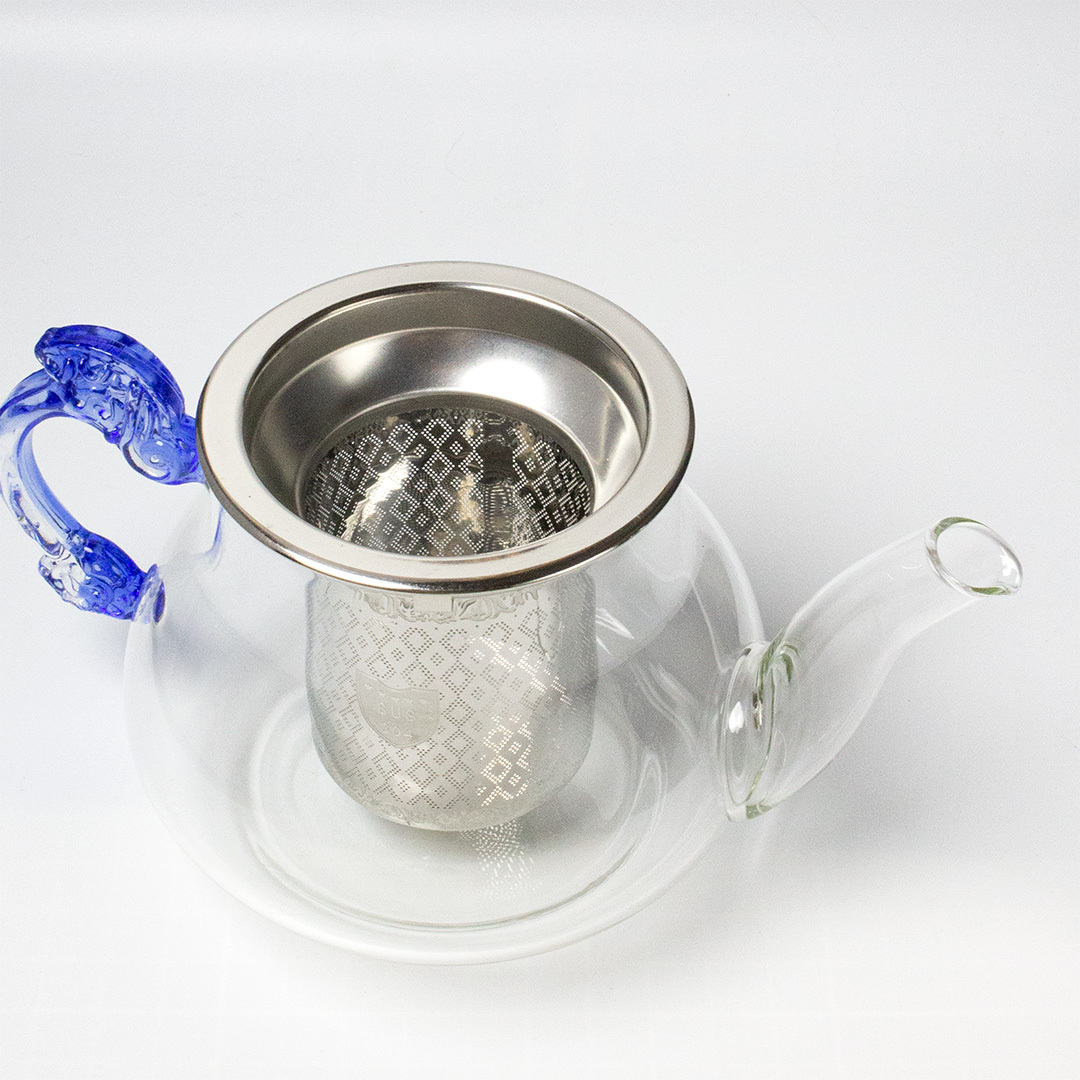 琉璃龍把耐熱玻璃茶壺【B1】