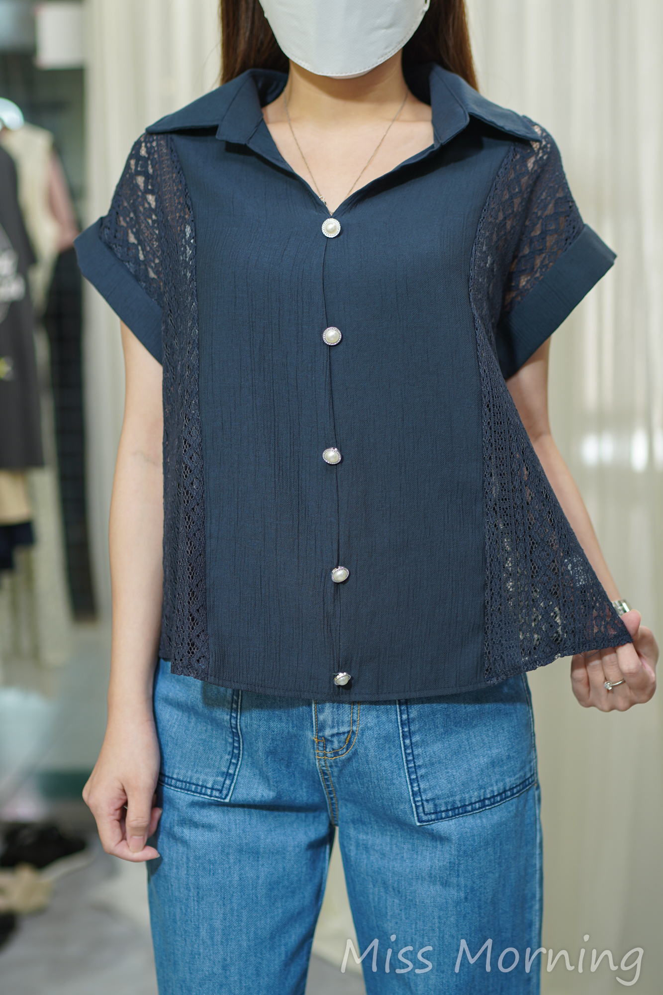 兩側Lace款上衣(14057)