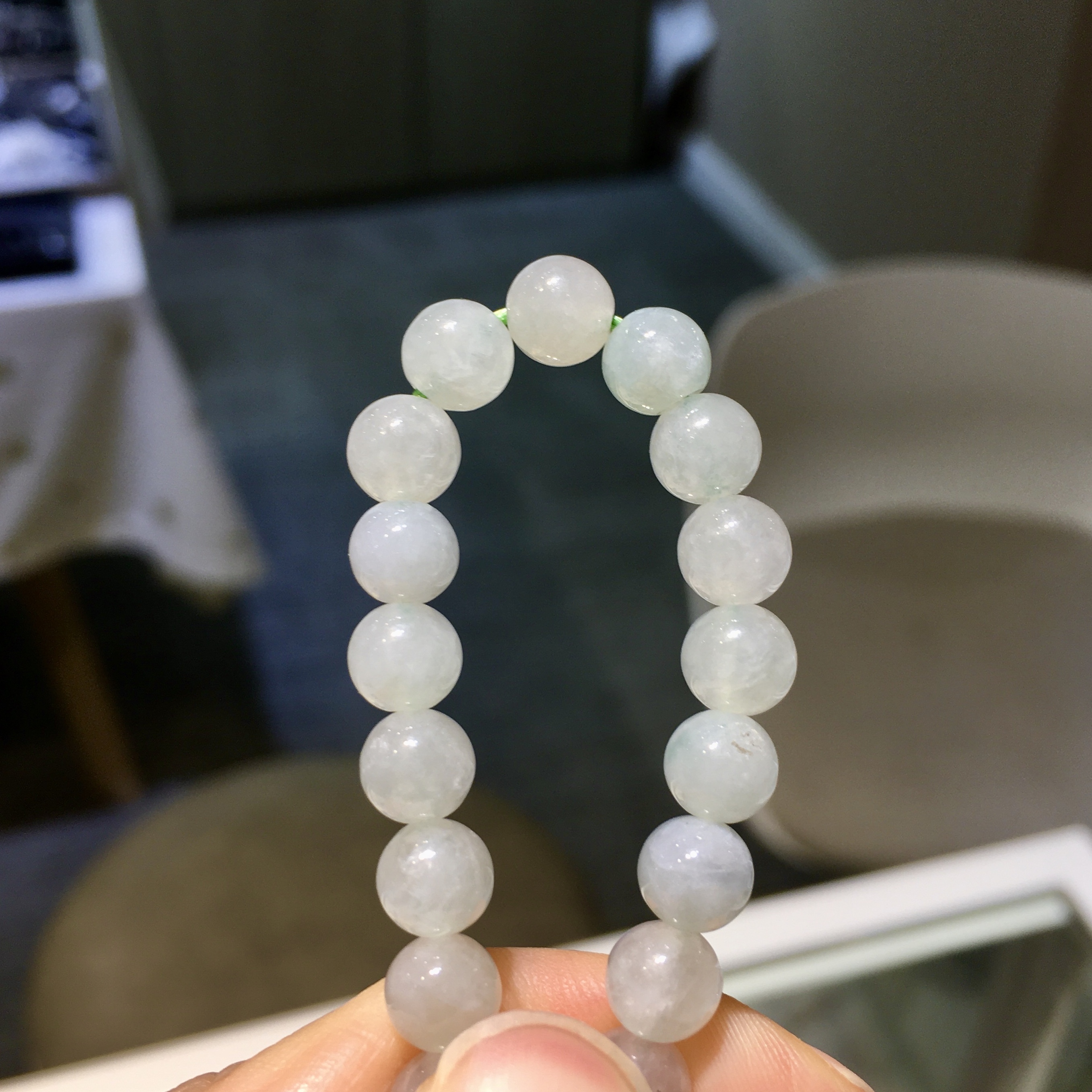 冰白翡翠手串 6.5mm (005)