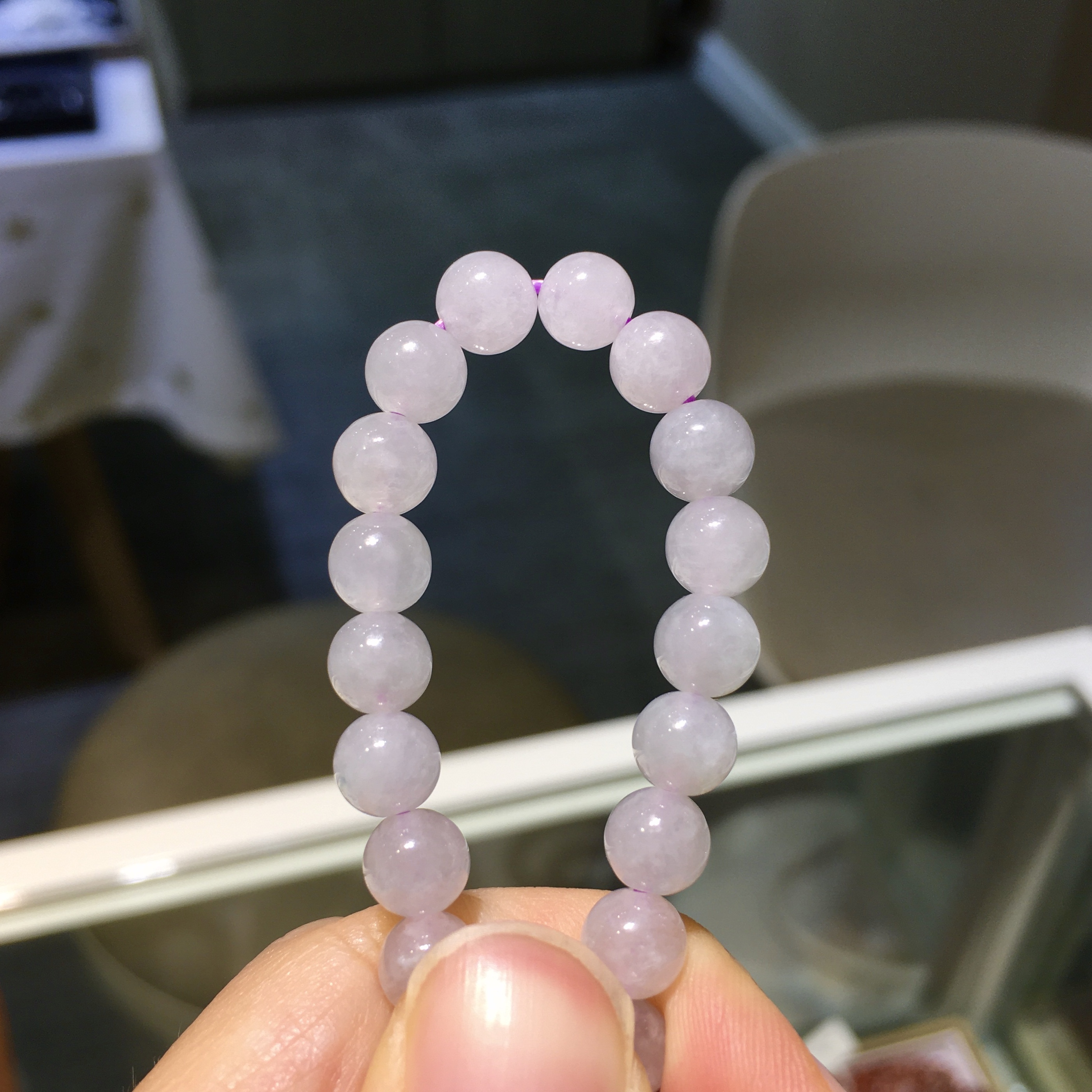 紫羅蘭翡翠手串 6.5mm (001)