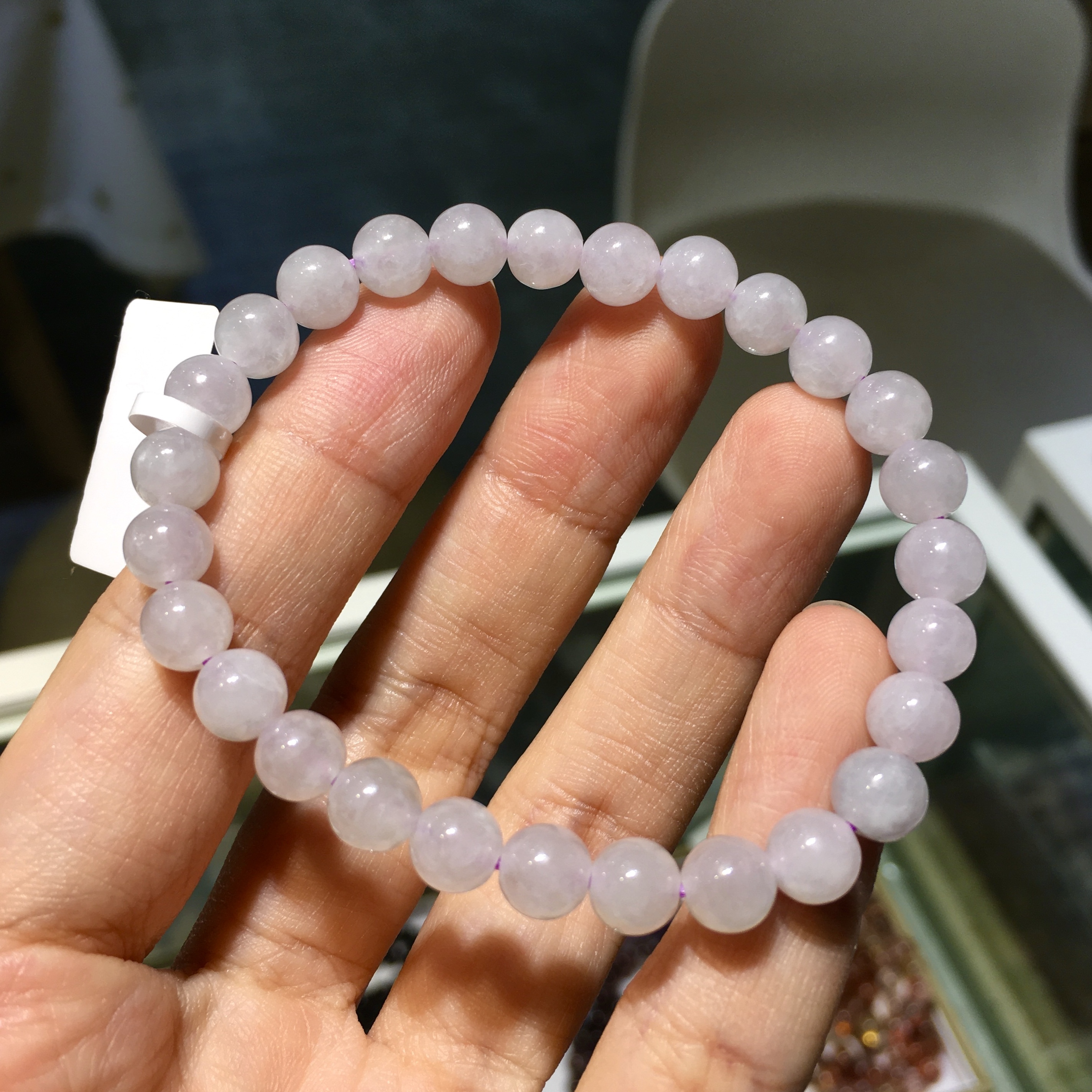 紫羅蘭翡翠手串 6.5mm (001)