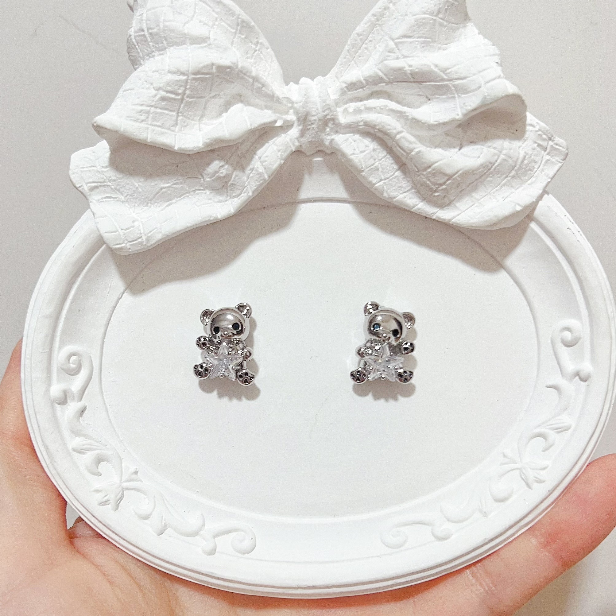 PYA0710 CUTIE BEAR BEAR HUG MY HEART EAR RING