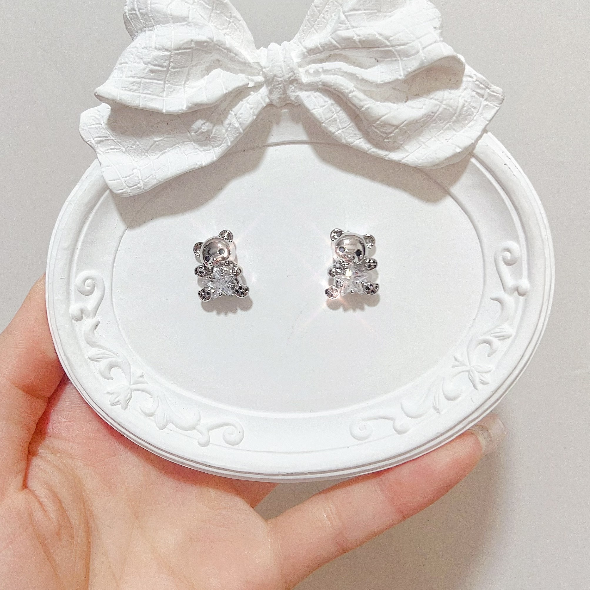 PYA0710 CUTIE BEAR BEAR HUG MY HEART EAR RING