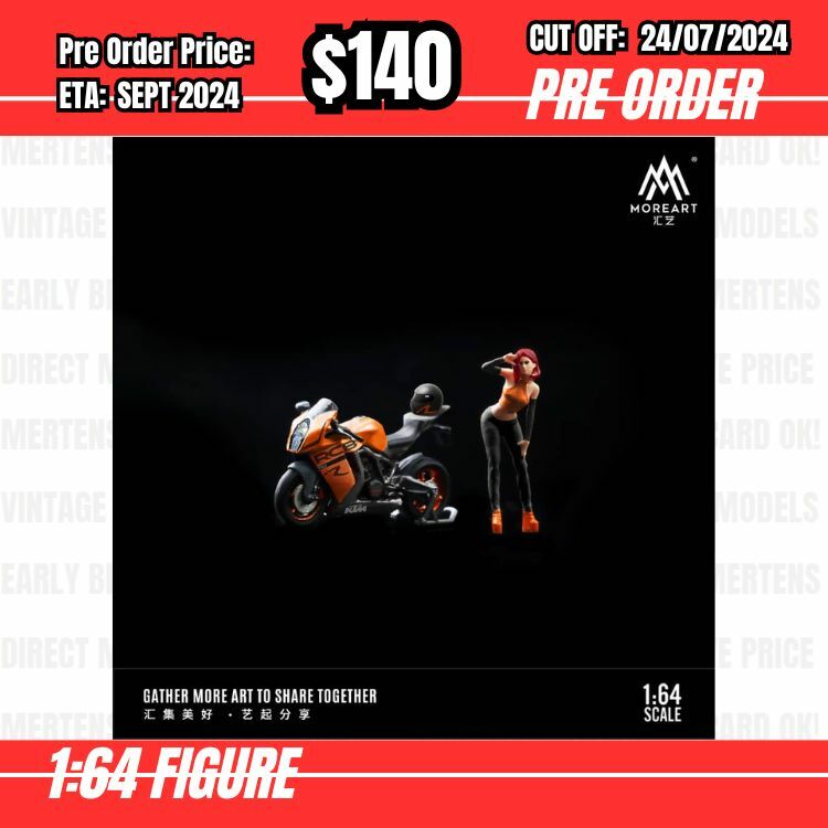PO-$140 * Moreart * 1:64 Figure - KTM1190 Motorcycle Doll Black/Orange [OD16/07]