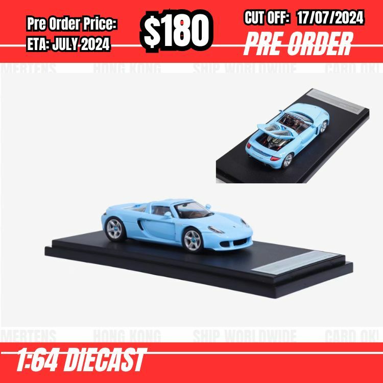 PO-$180 * Funny Model * 1:64 Carrera GT Light Blue [OD16/07]