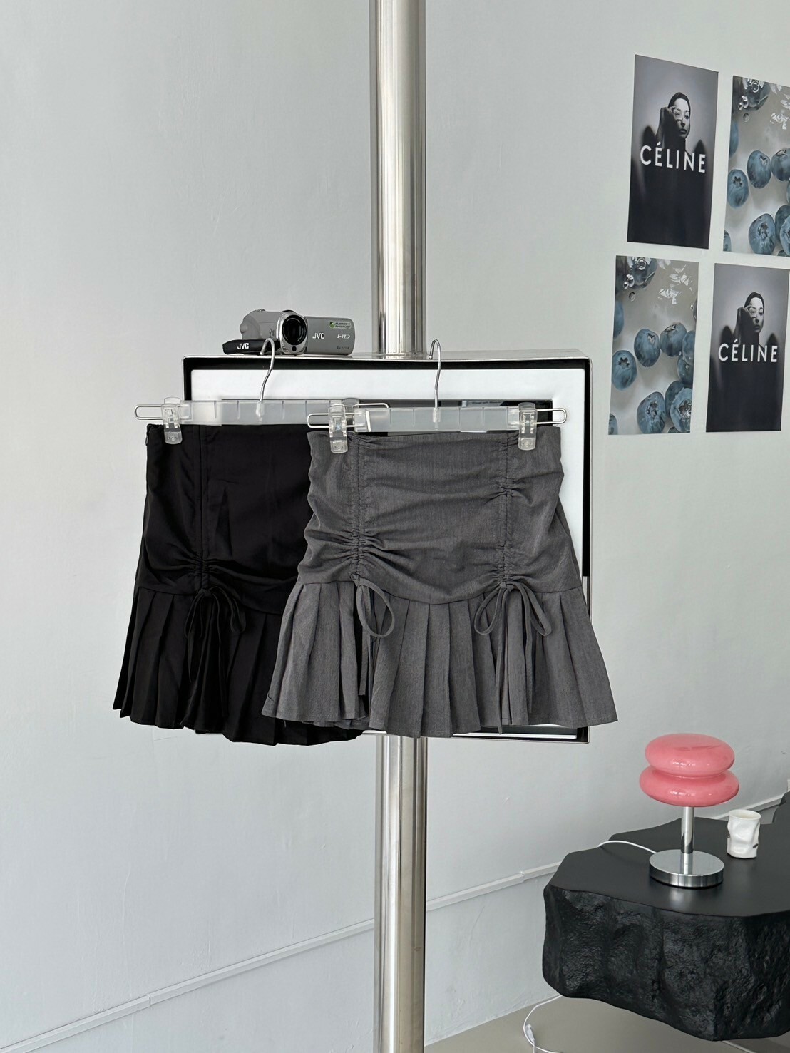 年末出清✧˖°how sweet綁帶抓皺百折裙(附內裏)(2colors)