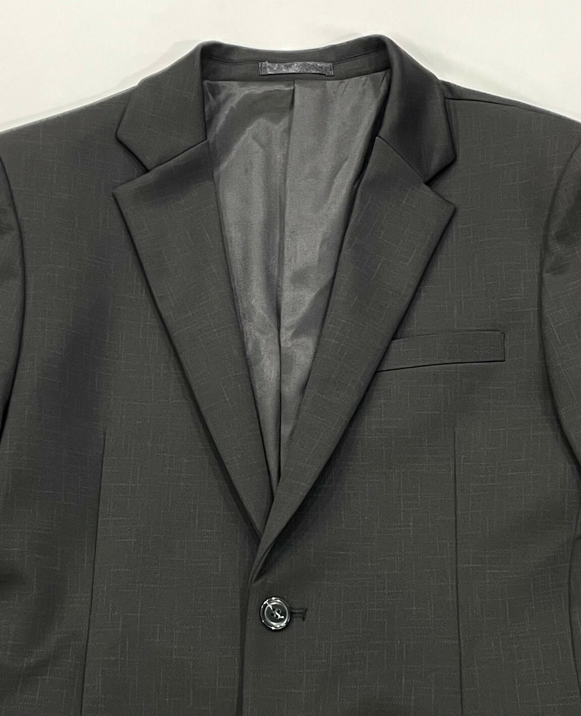 黑色緹花冰絲彈性西裝外套01