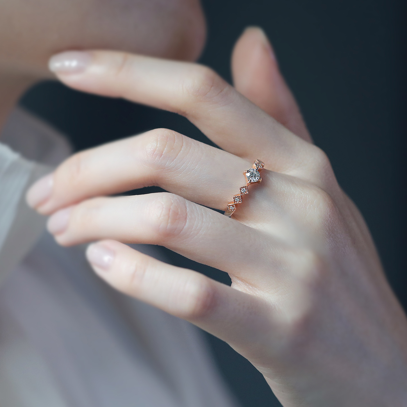 璀璨星河 — GIA30分鑽石戒指 (玫瑰金)