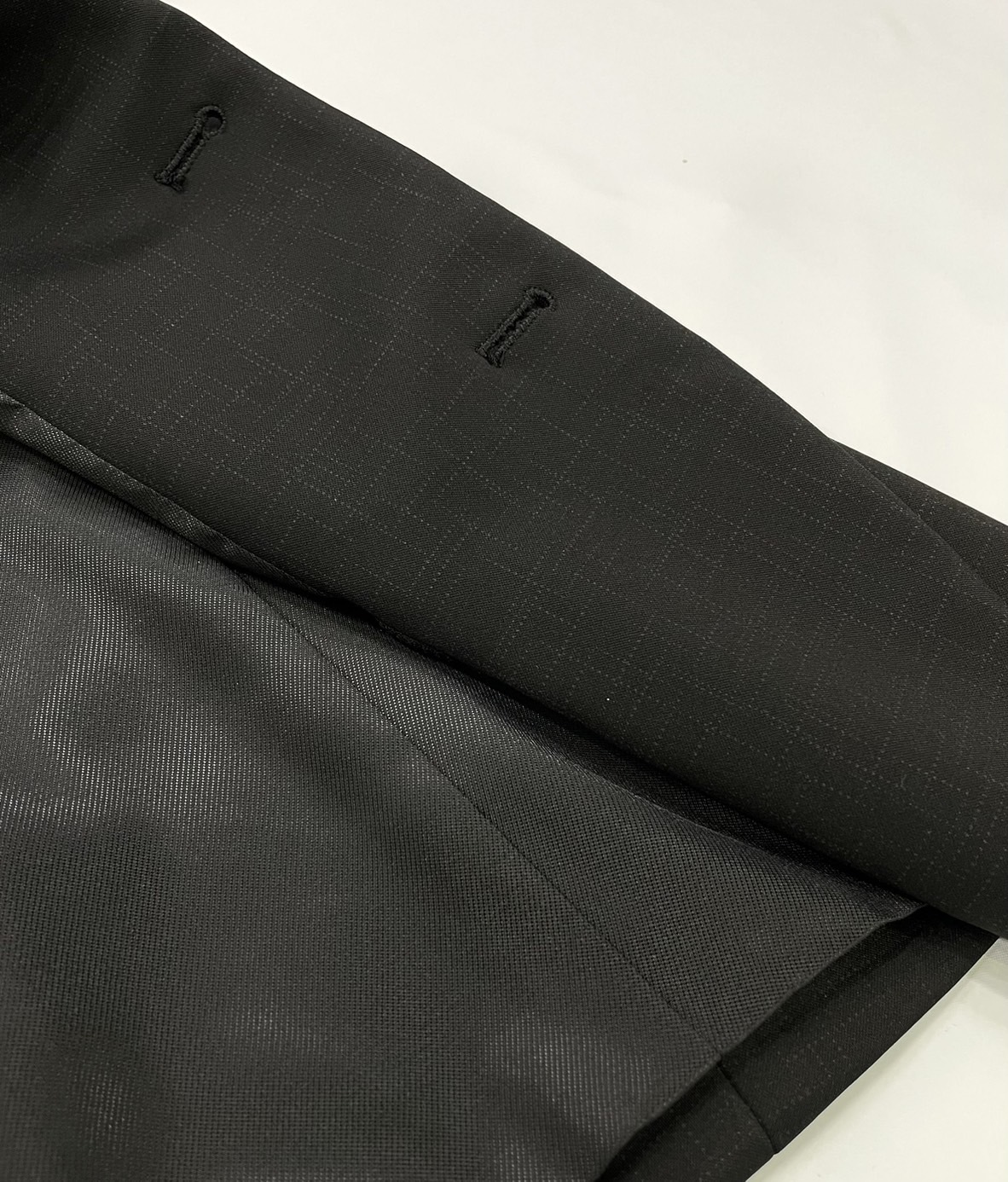 黑色緹花冰絲彈性西裝外套03