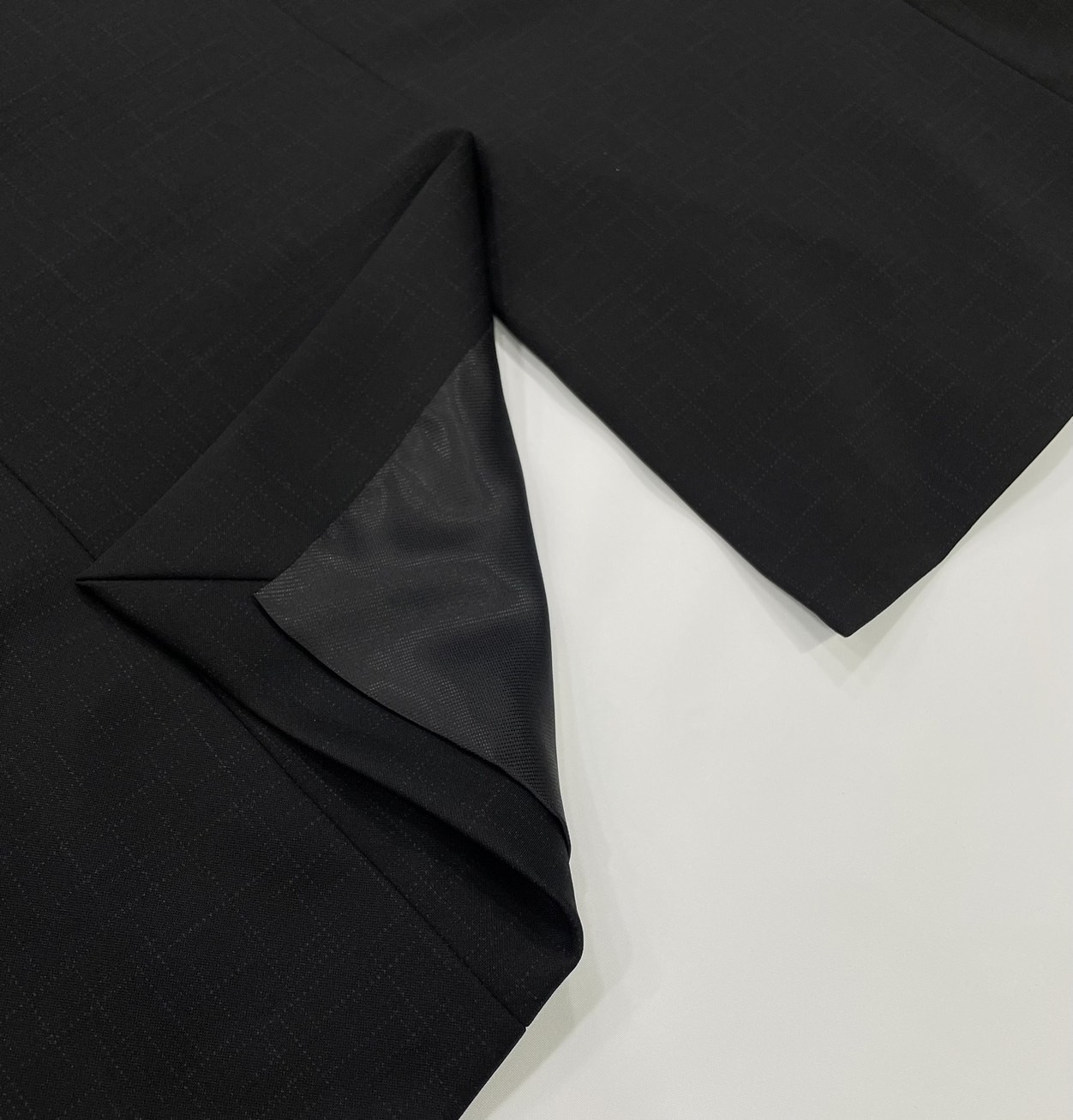 黑色緹花冰絲彈性西裝外套04