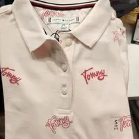 [S] TOMMY HILFIGER KIDS TOMMY PRINT STRETCH POLO,PEACH, 71J4106-690 (STH743)