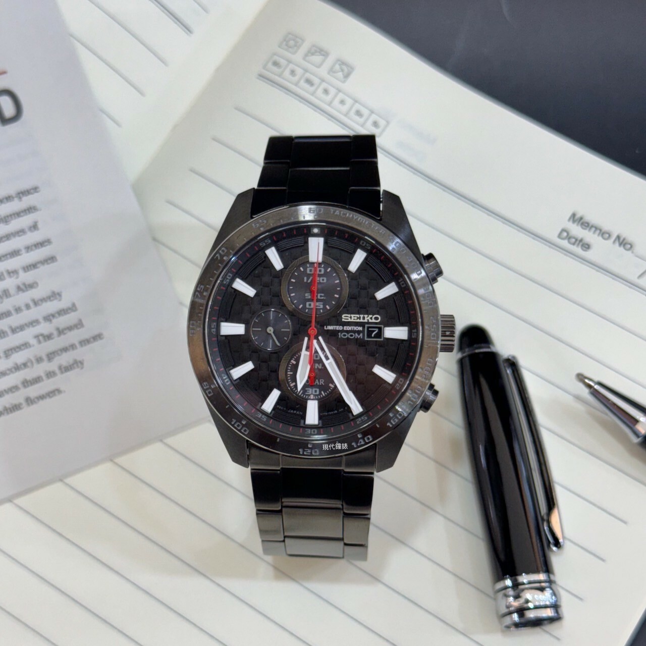 【SEIKO 精工】 三眼太陽能錶V176-0AW0SD 42.8mm現代鐘錶