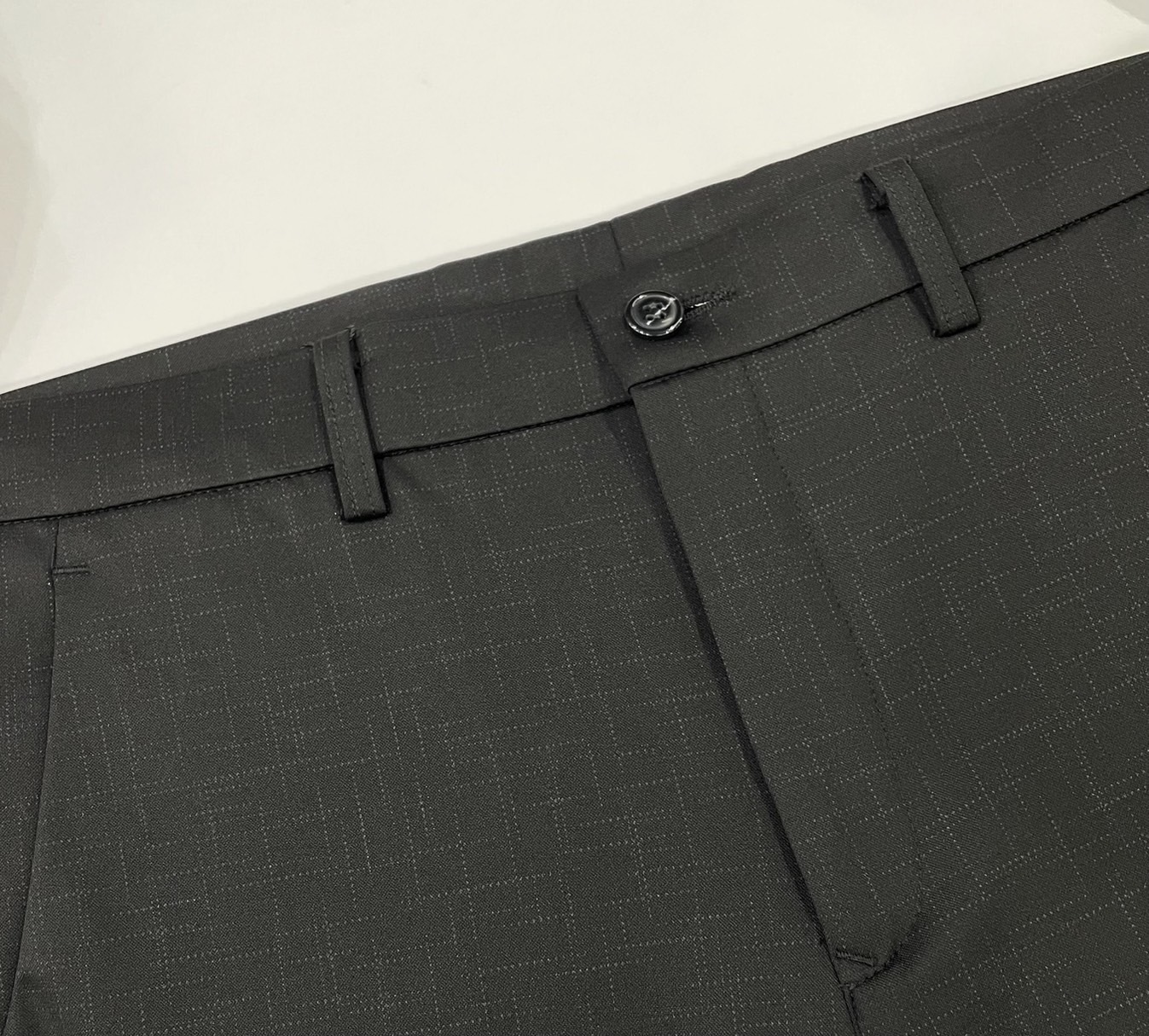 黑色緹花冰絲彈性西裝褲01