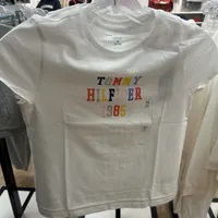 [S] TOMMY HILFIGER KIDS MULTI COLOR LOGO T-SHIRT,WHITE, 71J4295-100 (STH752)