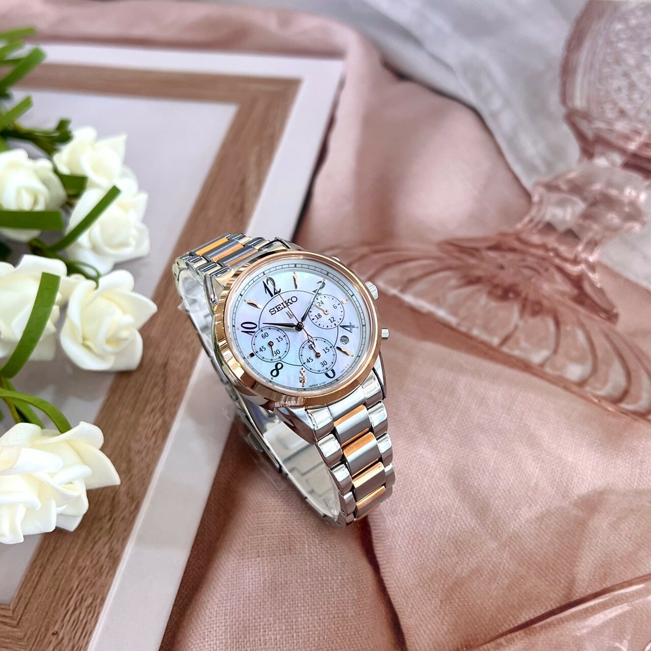 【SEIKO 精工】 LUKIA太陽能計時女錶V175-0EX0KS 32mm現代鐘錶