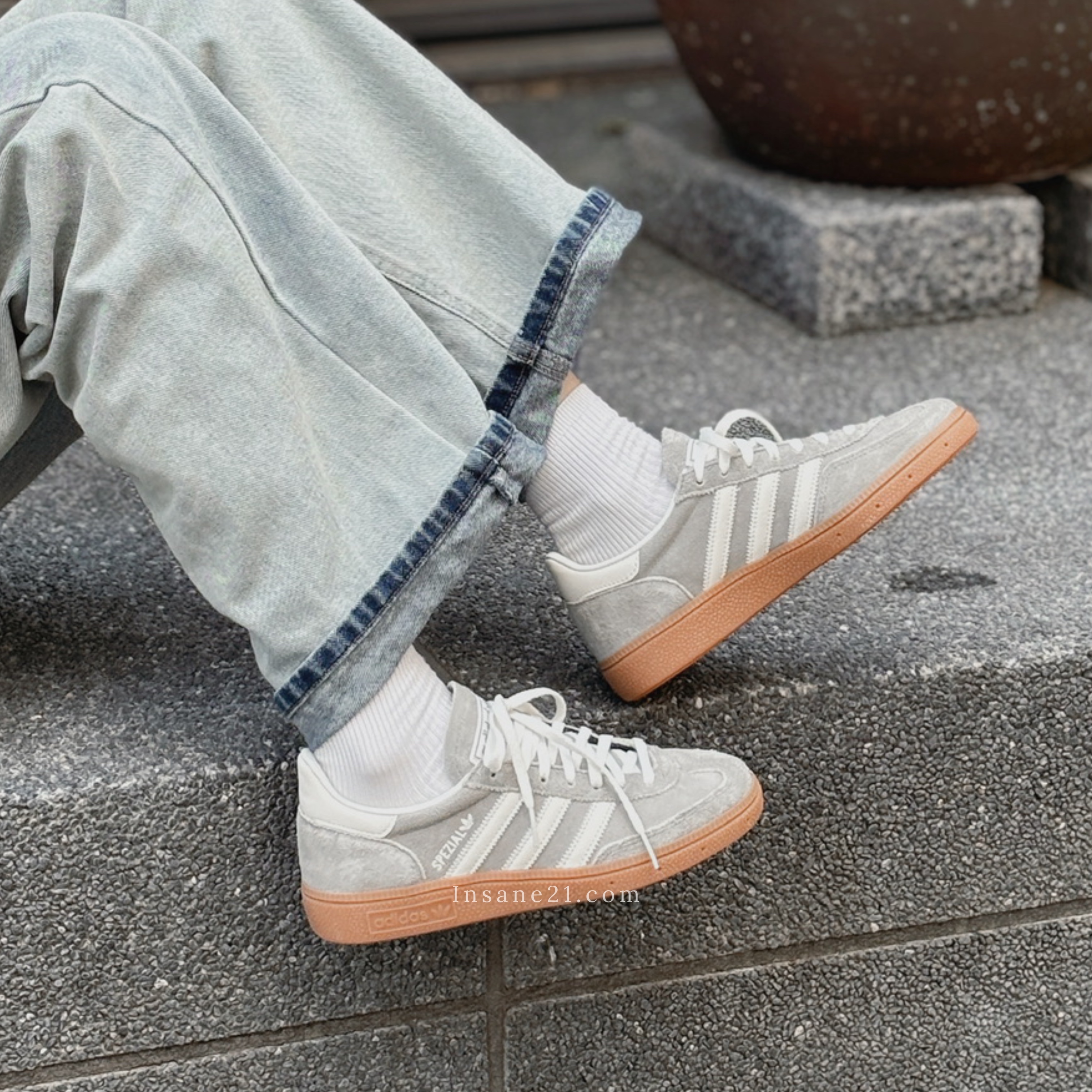 ADIDAS HANDBALL SPEZIAL 麂皮灰 焦糖底 休閒鞋 IG1966