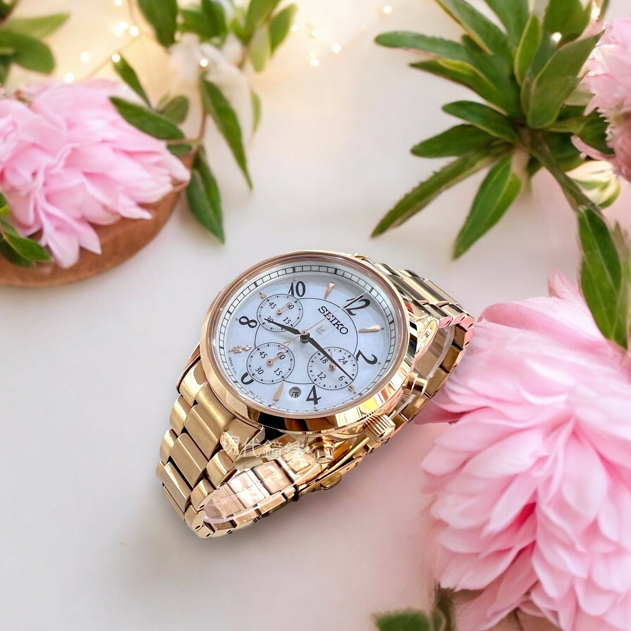 【SEIKO 精工】LUKIA系列 優雅甜美太陽能腕錶V175-0EX0K 36.4mm現代鐘錶