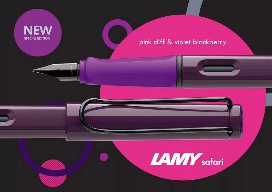 Safari 狩獵鋼筆 限量色 20週年紀念款 黑莓紫羅蘭 懸岩粉紅｜LAMY 德國
