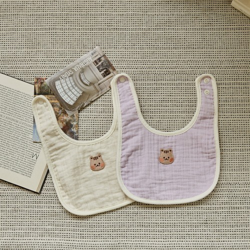 DTD呵護寶寶紗布棉系列-馬卡龍方形圍嘴