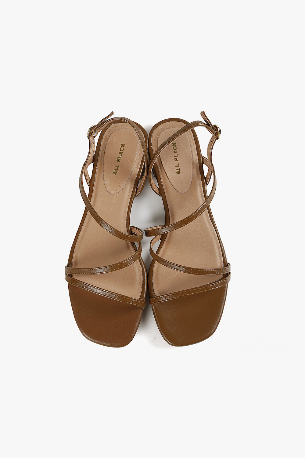 ALL BLACK 細條帶涼鞋