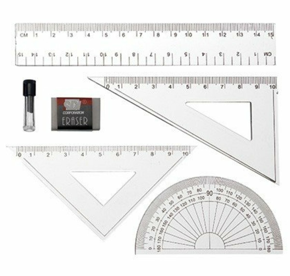 SDI - 0602A│實用型鉛芯圓規套裝 (附量尺、擦膠及備用鉛芯) - 1 套