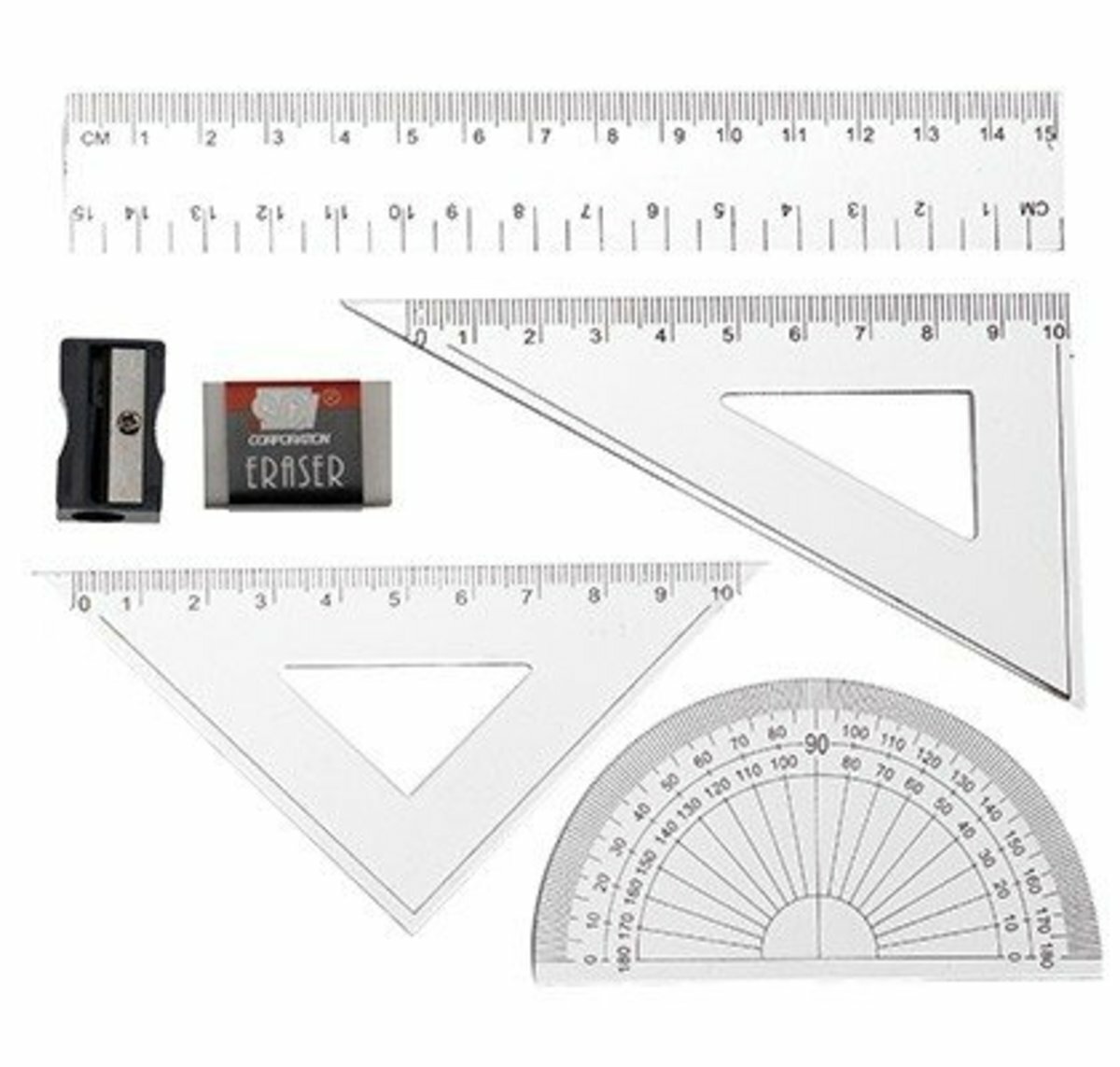SDI - 0603A│萬用型鉛筆圓規套裝 (附量尺、擦膠及鉛筆刨) - 1 套