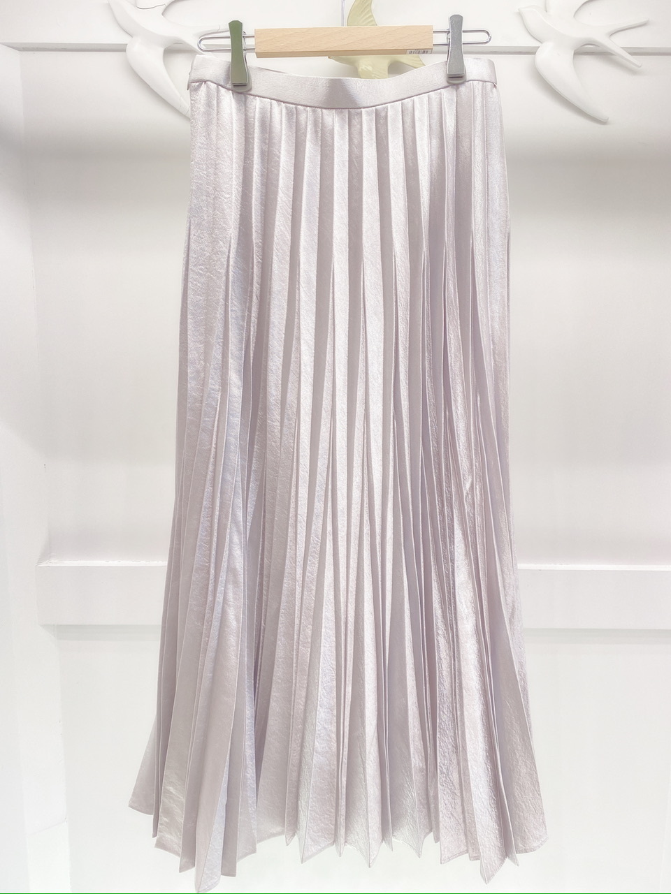 早春新素材細摺裙