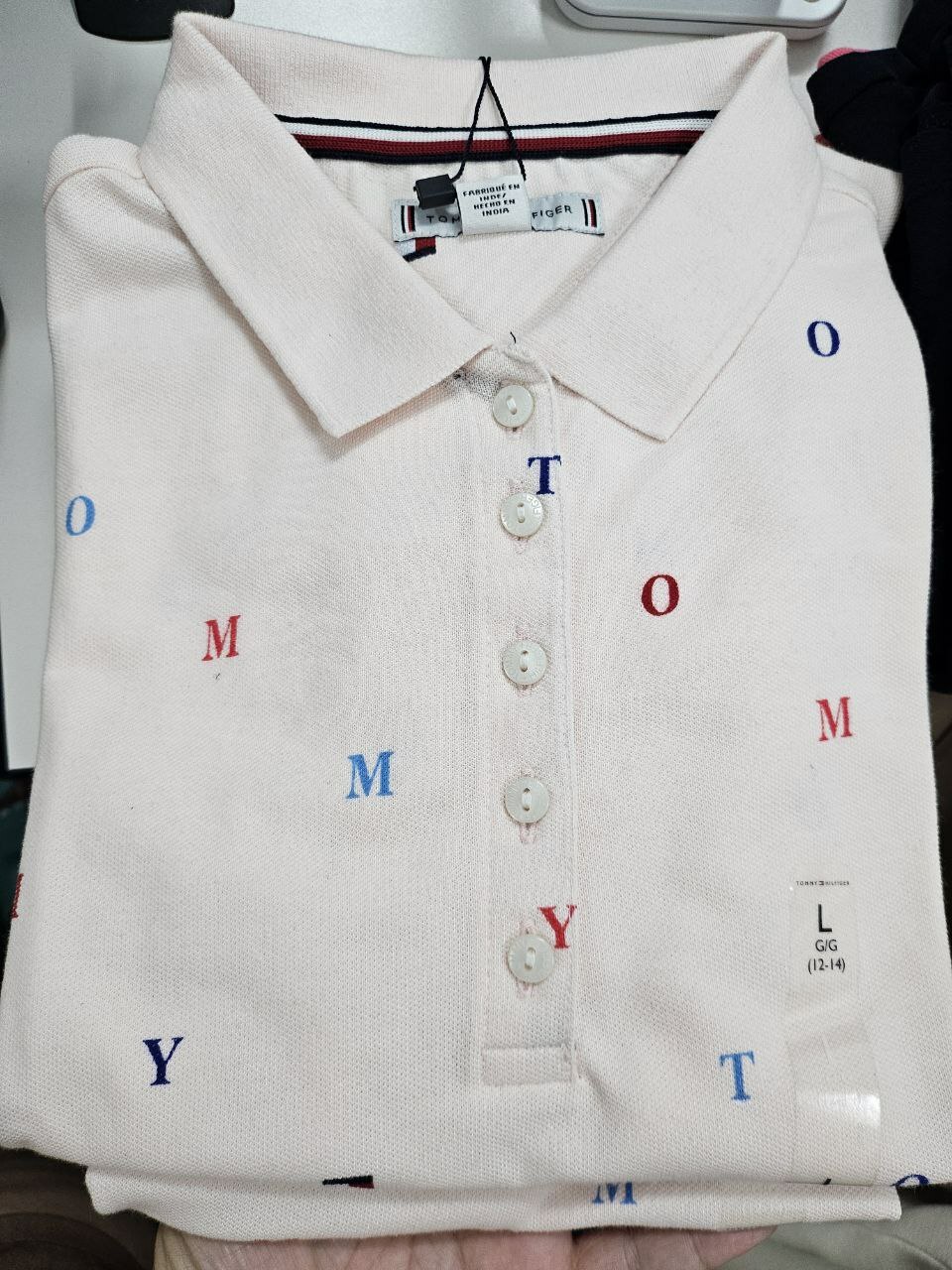 [S] TOMMY HILFIGER KIDS ALL OVER EMBROIDERED POLO DRESS,, KIDS ALL OVER EMBROIDERED POLO DRESS,PINK (STH760)