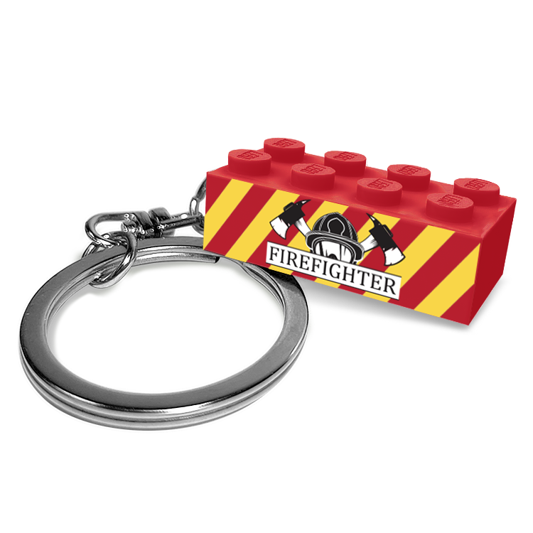 2x4 鎖匙扣 - 消防員