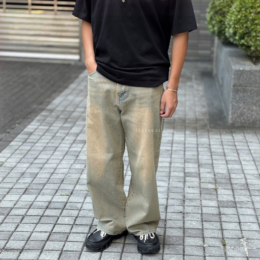 日牌BEAMS 牛仔褲 做舊 刷色直筒 長褲 INDIGO 三色 復古穿搭