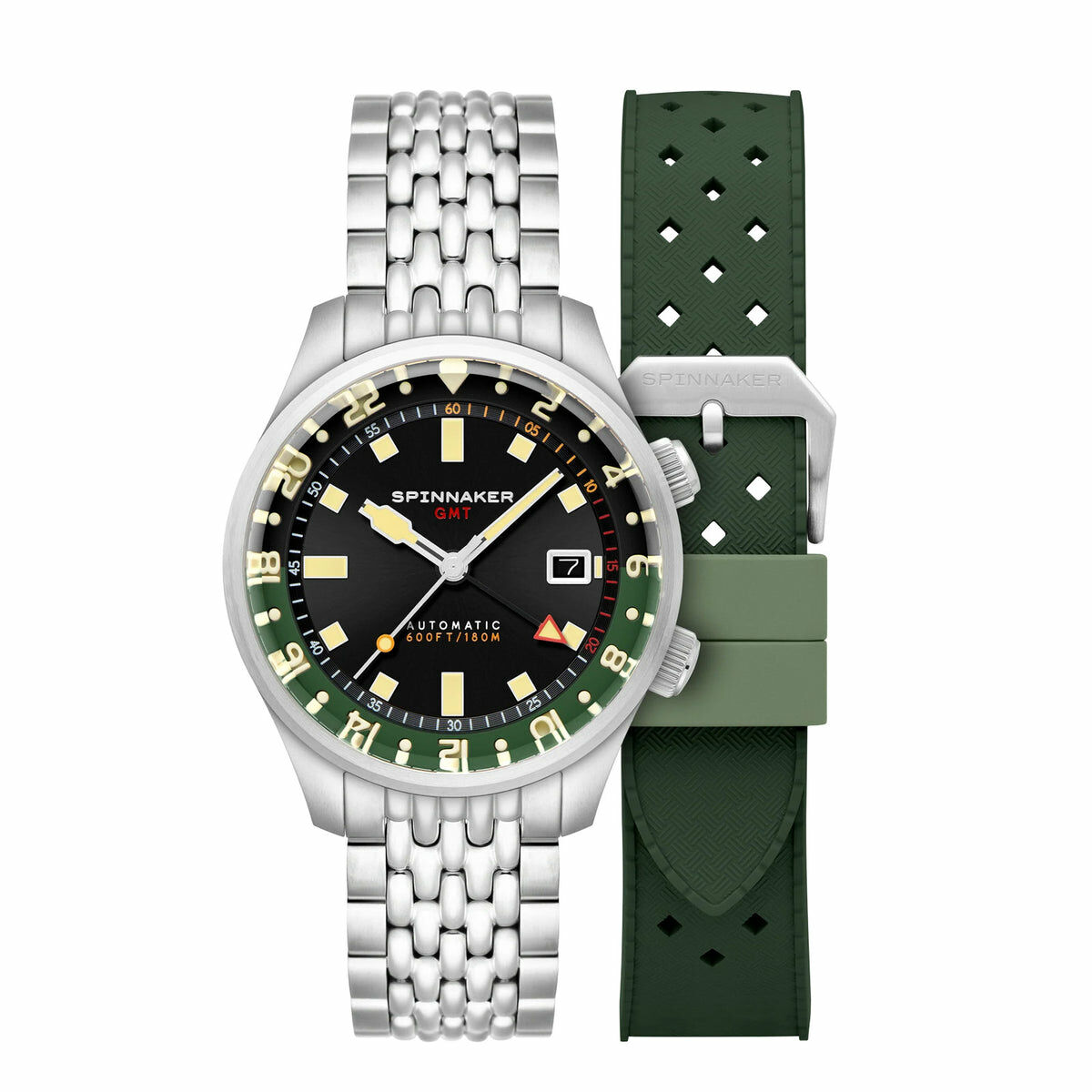 Spinnaker Bradner GMT Automatic Gravel Black 42mm SP-5121-44 潛水機械錶