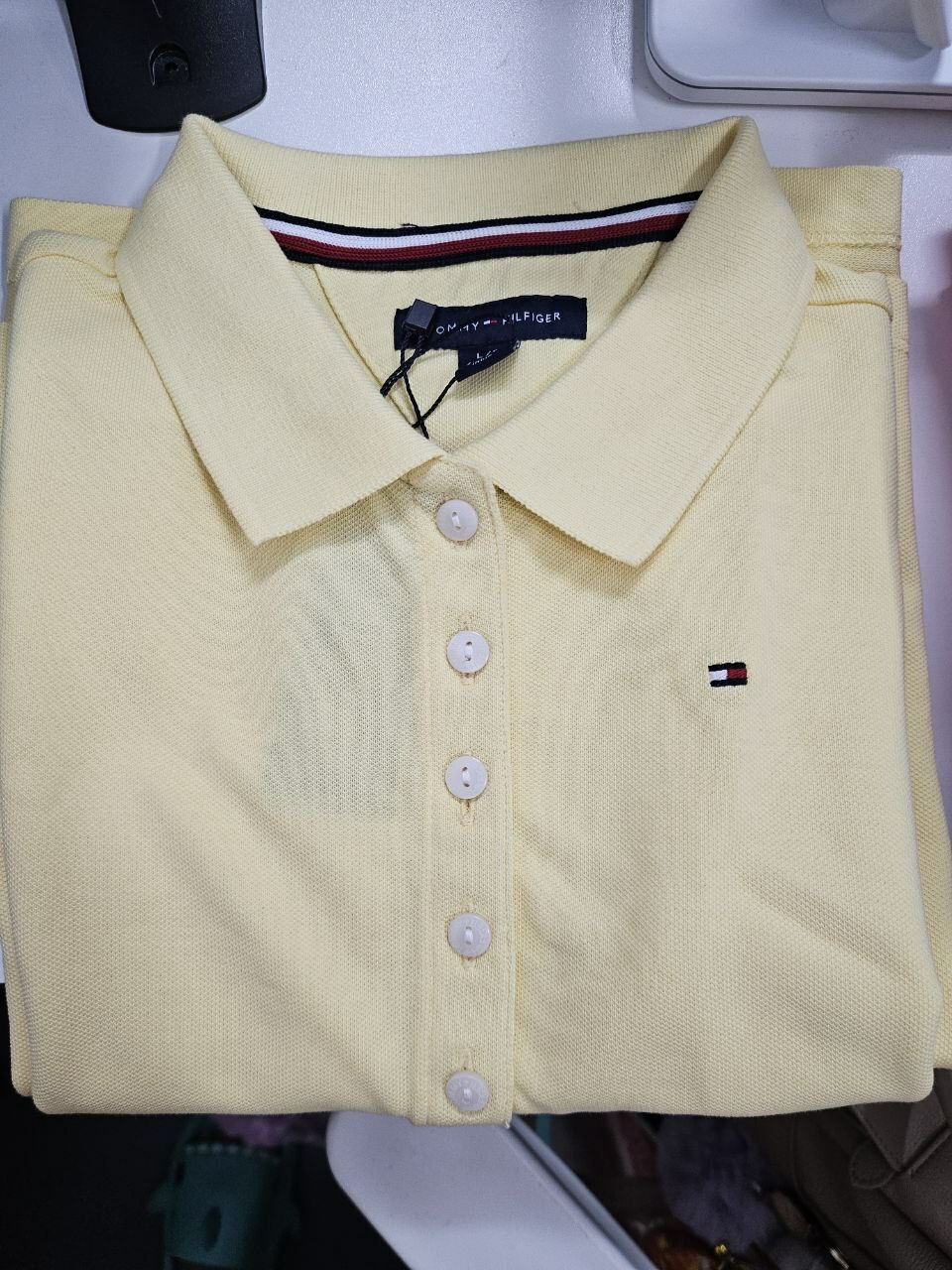 [S] TOMMY HILFIGER KIDS SOLID POLO DRESS,YELLOW, 71J3909-740 (STH761)