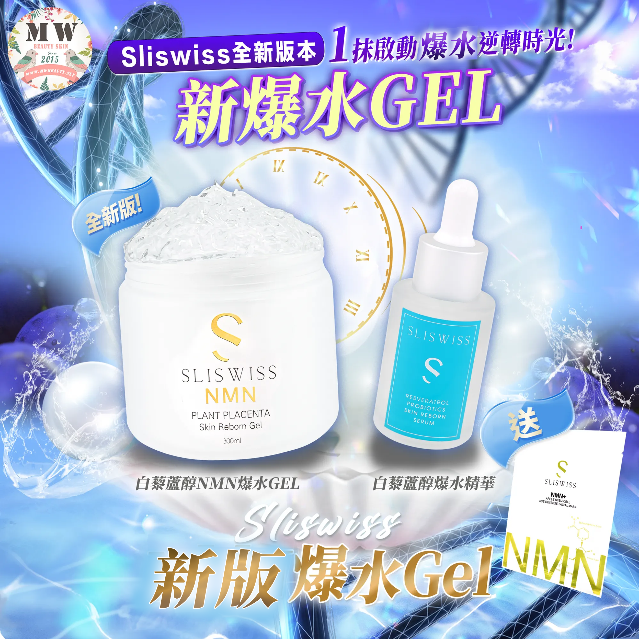 Sliswiss 白藜蘆醇爆水精華＋Sliswiss 白藜蘆醇爆水Gel
