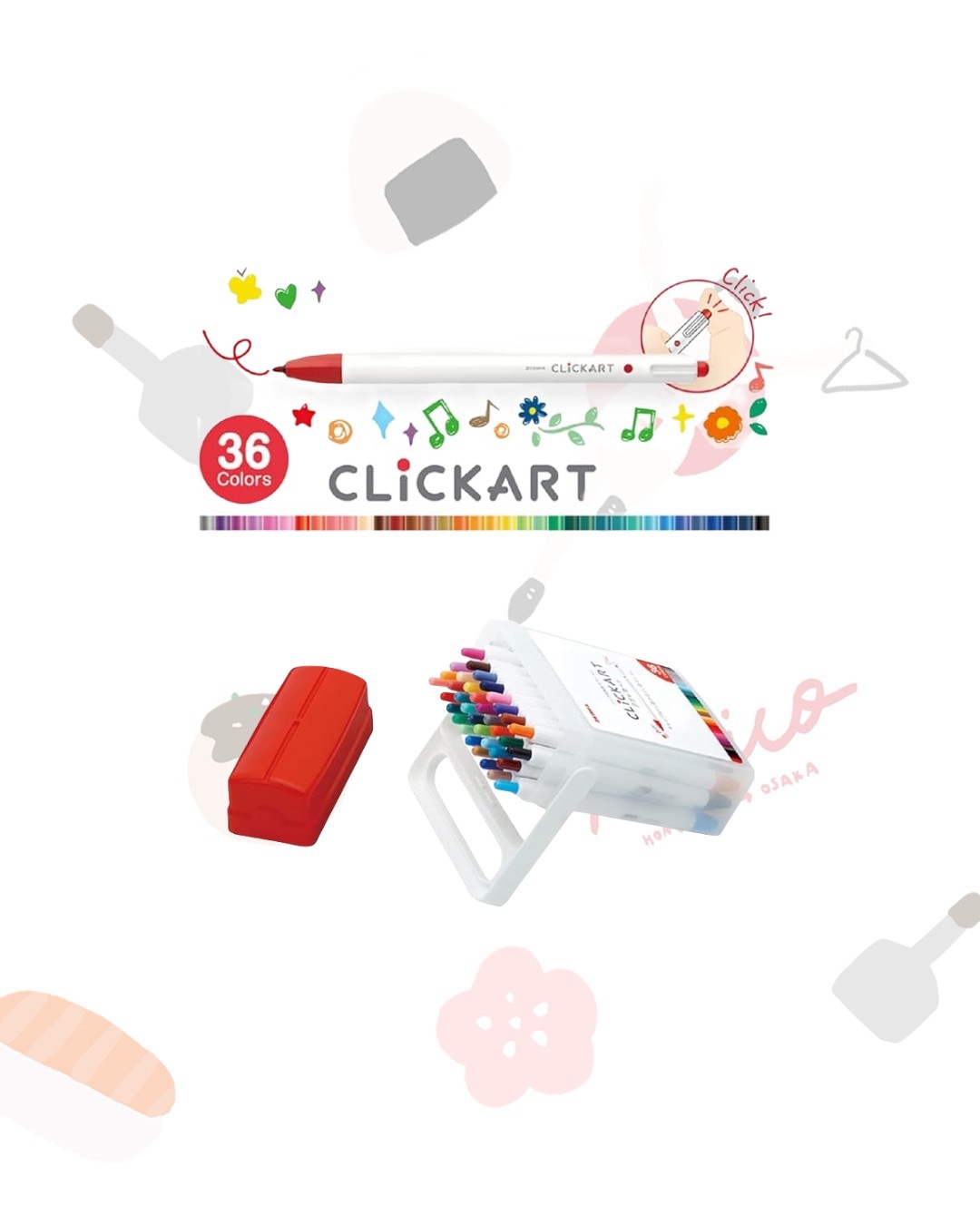 36色按壓式水性筆