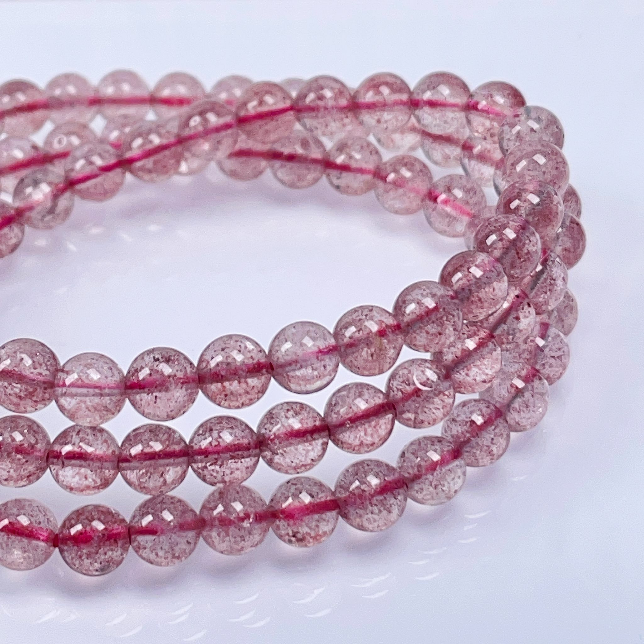 草莓晶三圈手串 CH1134