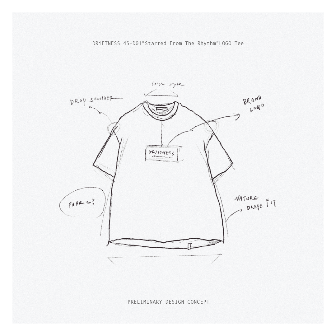 『 Pre-Sale 』DRiFTNESS｜ 4S-D01 “Started From The Rhythm” LogoT短T