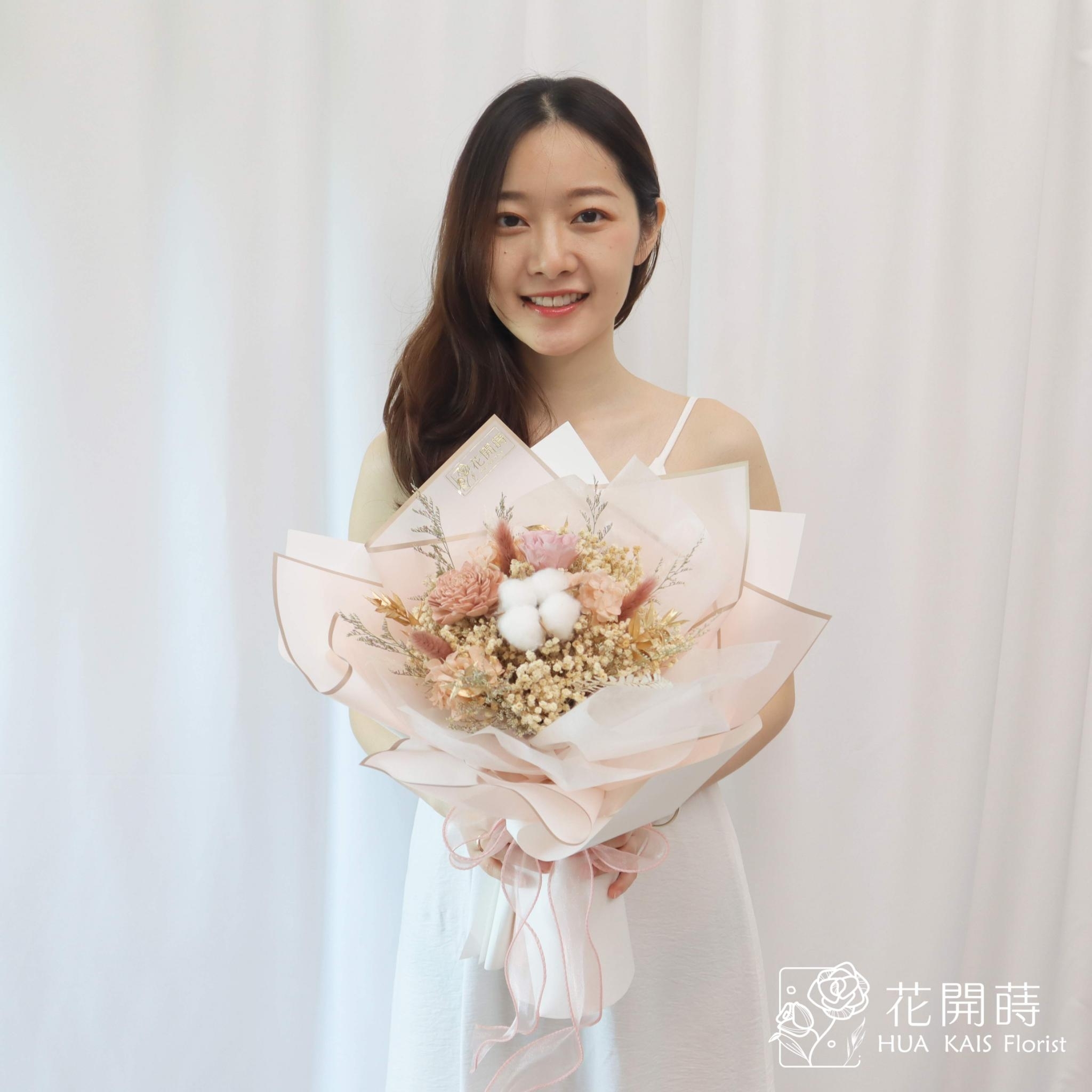 永生花束|伯爵金(M)|告白花束|求婚花束|情人節花束|紀念日花束|永生花|畢業花束|儀式感|紀念日