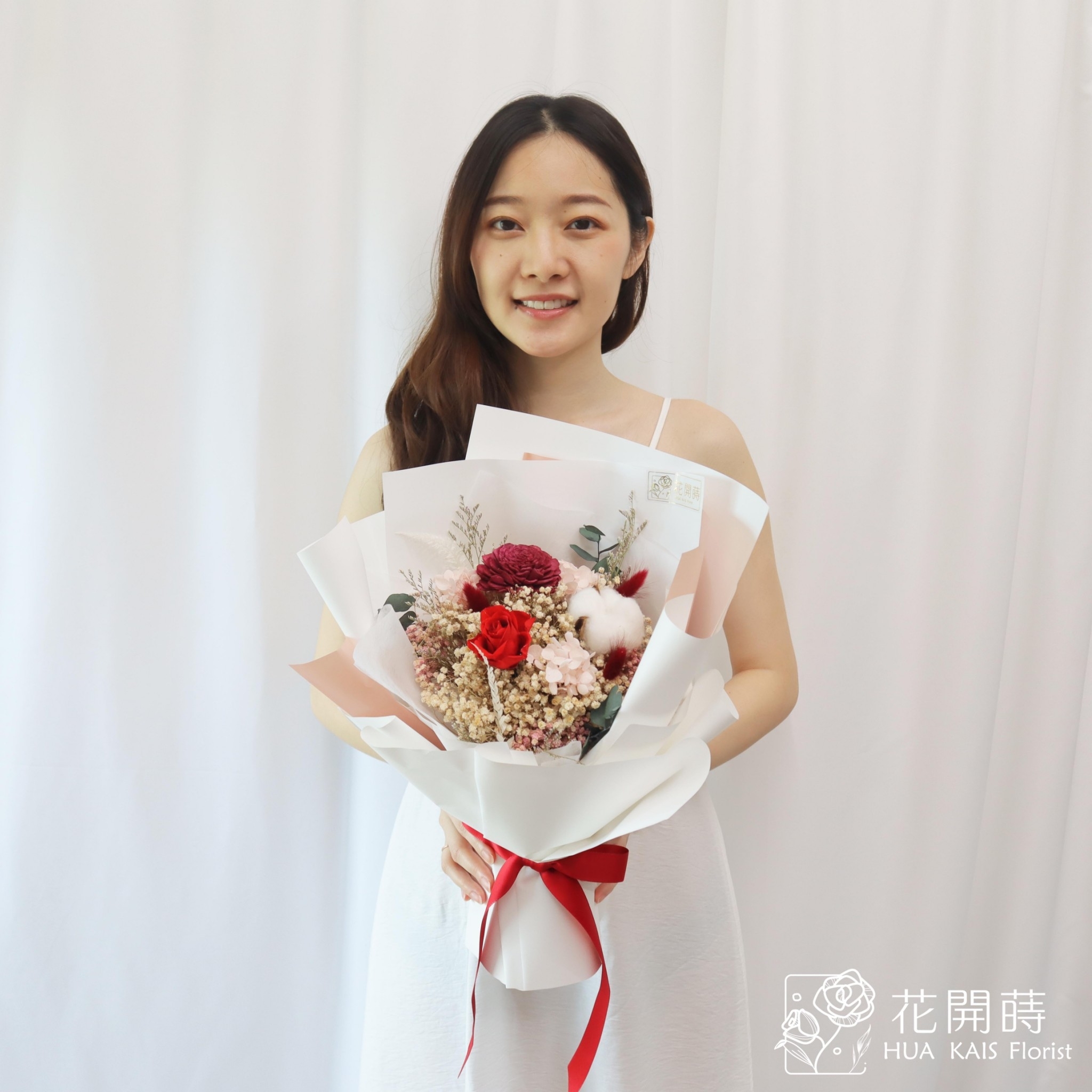 永生花束|紅色精靈(M)|告白花束|求婚花束|情人節花束|紀念日花束|永生花|畢業花束|儀式感|紀念日