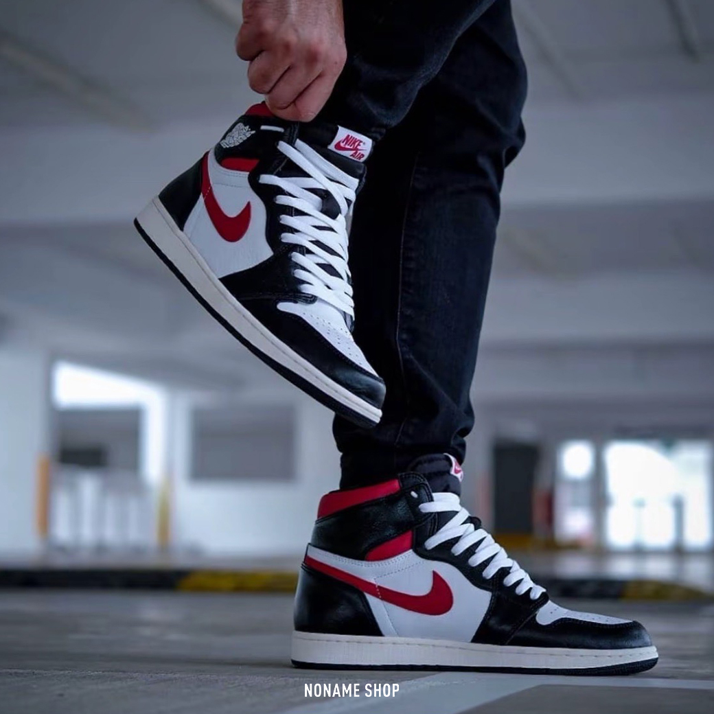 NIKE AIR JORDAN 1 RETRO HIGH "BLACK GYM-RED" 紅勾 黑腳趾 (男款)