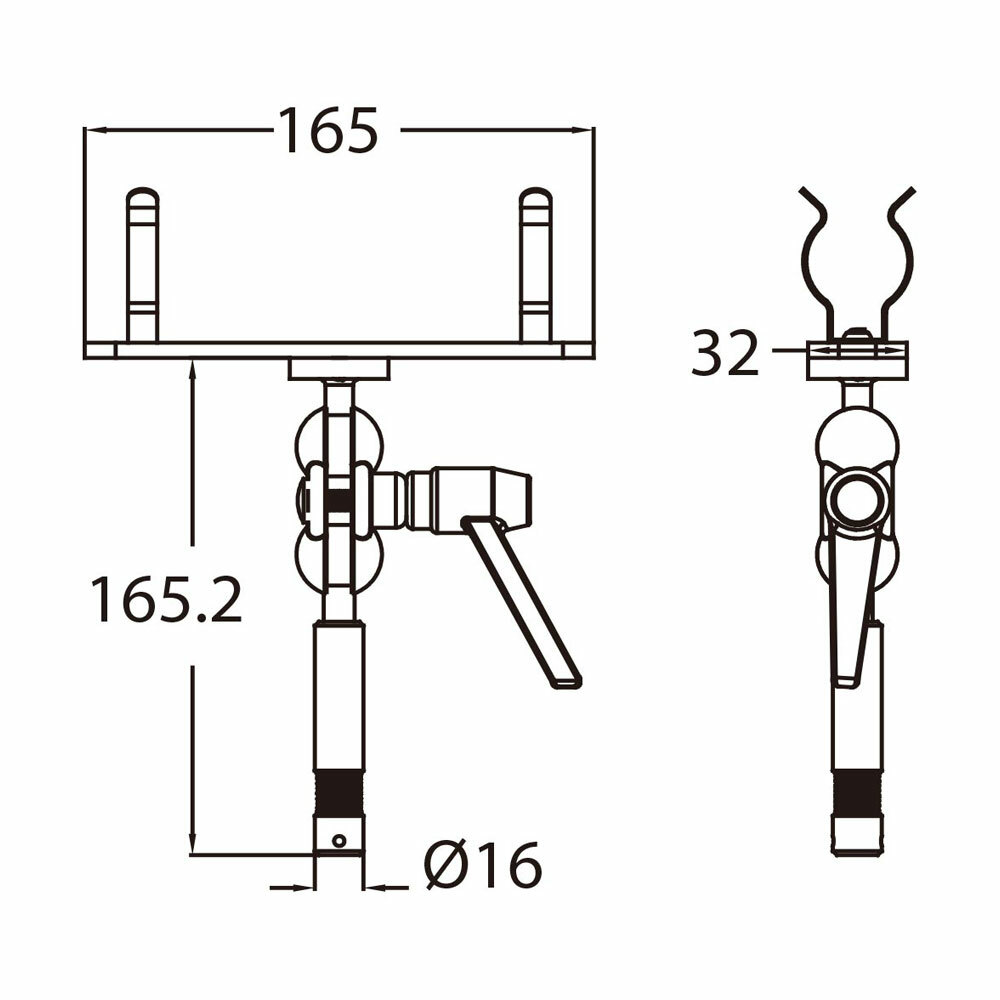 公司貨 台灣庭田 KUPO KCP-413 T-12 單管活動式燈夾帶16mm公頭 夾具 燈管夾 攝影 燈光