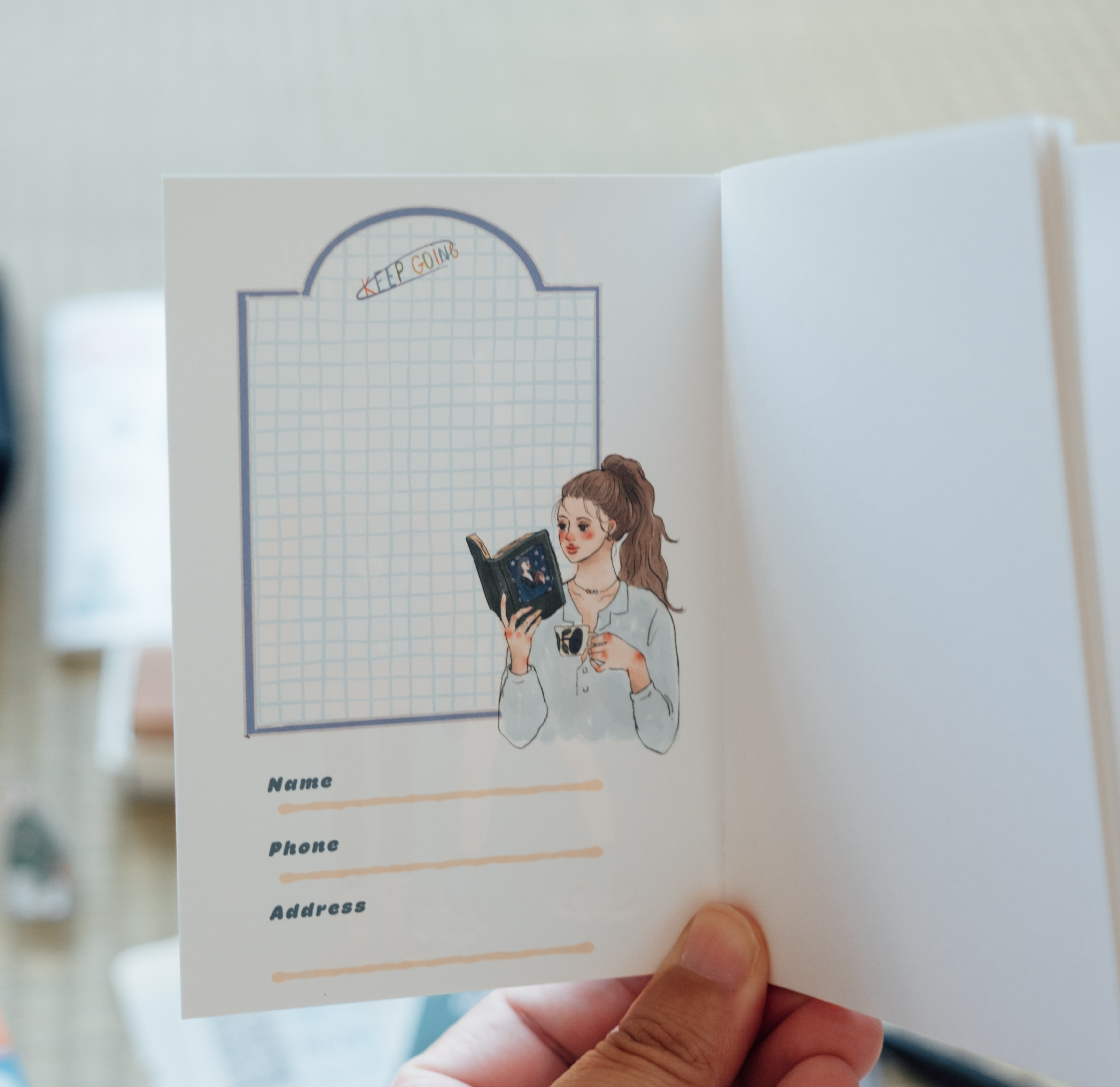 貝雷帽女子 筆記本 護照尺寸｜甜蜜生活