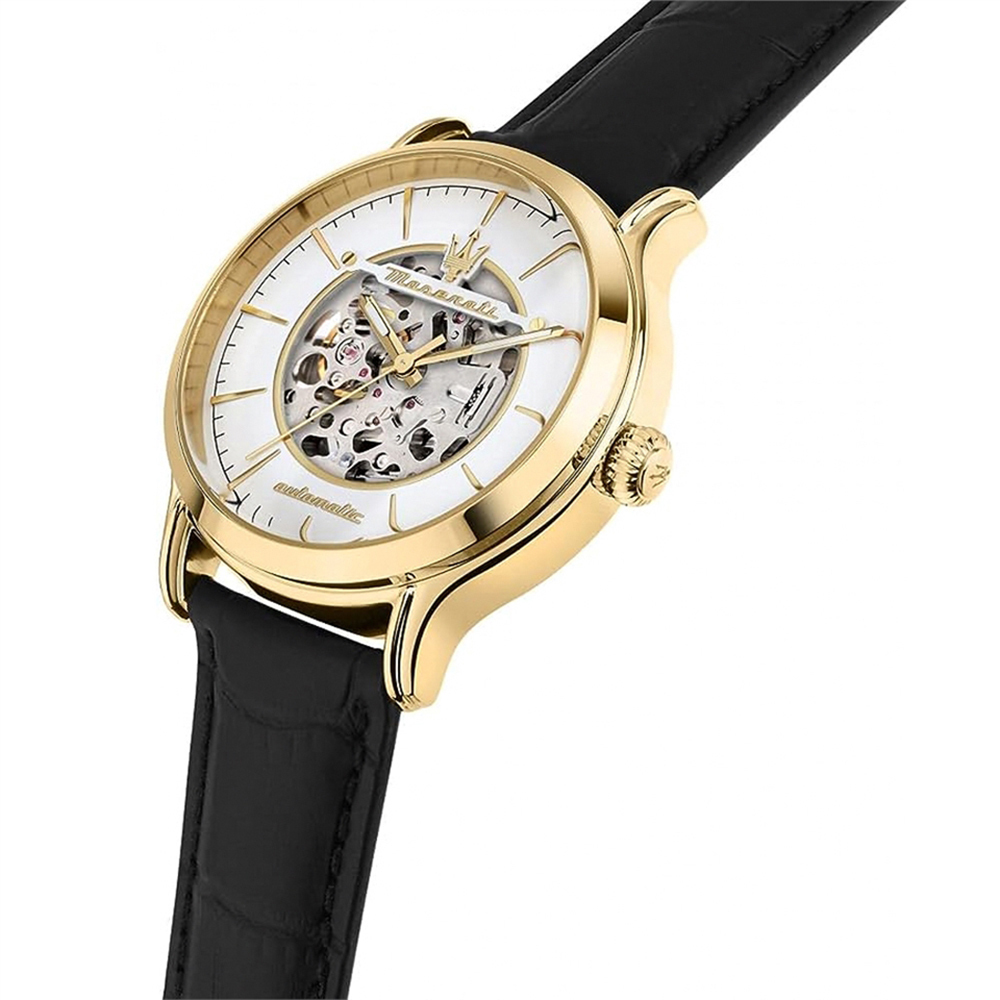 【Maserati 瑪莎拉蒂】 Epoca 新紀元 R8821118011 夜光 機械 皮革 防水 腕錶 手錶