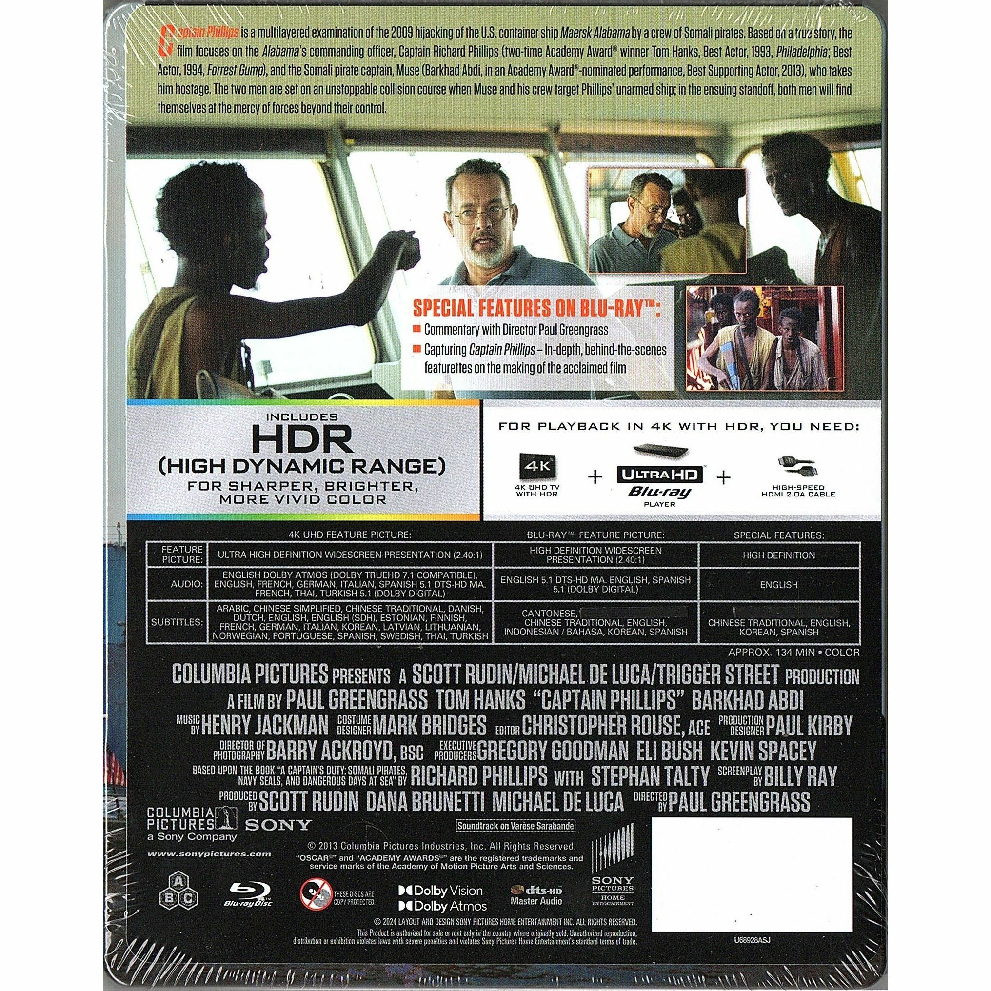 盜海狙擊 (2013) (鐵盒裝) (4K Ultra HD + Blu-ray)