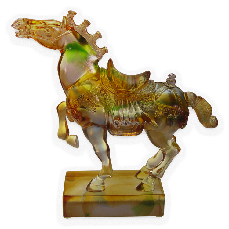 鹿港窯禮品館│琉璃 擺飾 古韻雄風 馬到成功 - 成功與勝利的象徵│桌面工藝品 開業開市禮品 辦公室裝飾品