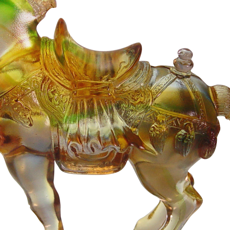 鹿港窯禮品館│琉璃 擺飾 古韻雄風 馬到成功 - 成功與勝利的象徵│桌面工藝品 開業開市禮品 辦公室裝飾品